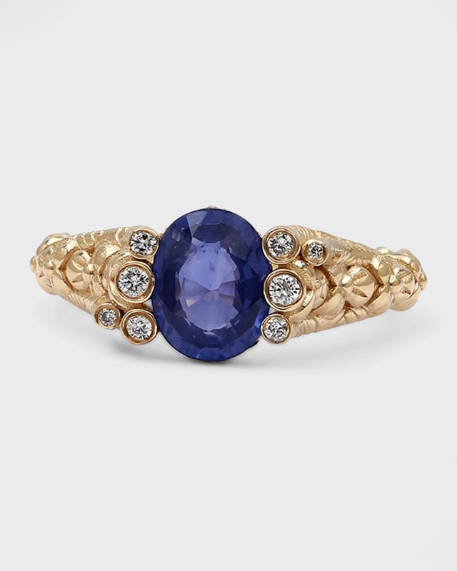 Tanzanite & Diamond 18K Gold Ring